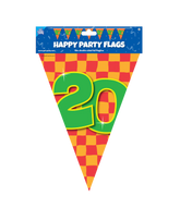 Vlaggenlijn 20 Jaar Gekleurd 10m